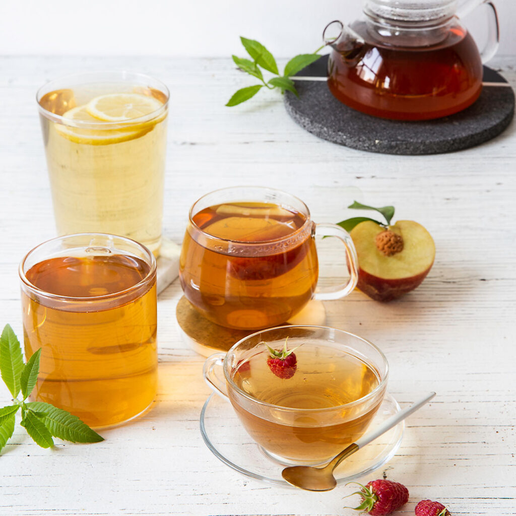 Cups of Instant Herbal Beverage Tea